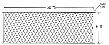 GILL NET 50ft x 6ft 6 MONO 2in MESH, Catfish Connection